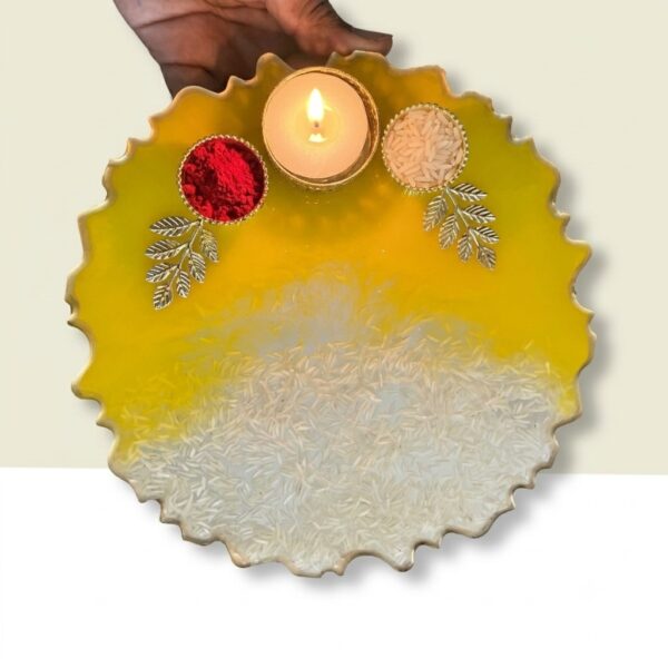 Yellow Theme Festive Pooja Thali 2