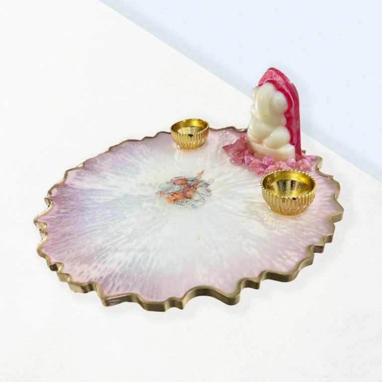 3D Ganesha Metallic Pooja Platter 768x768