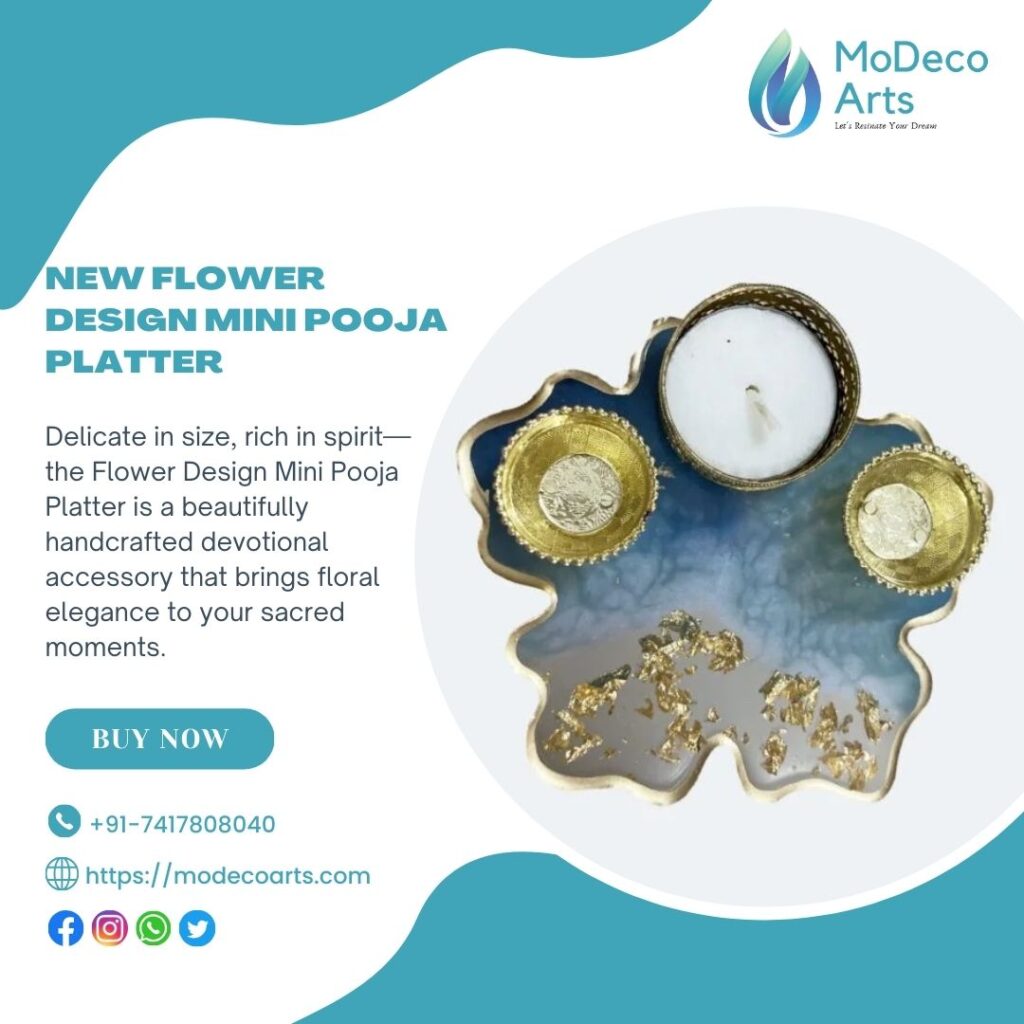 Flower Design Pooja Platter
