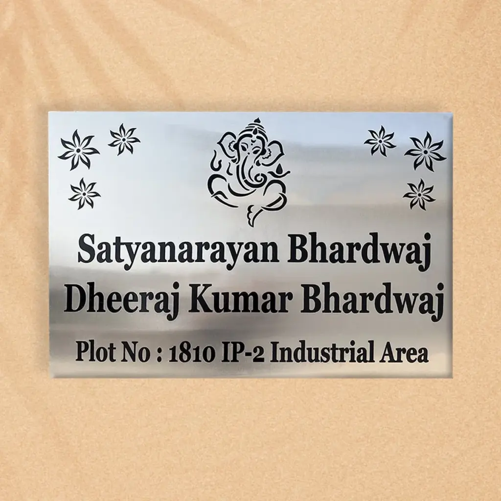Stainless Steel Laser Engraved Nameplate – Durable Elegant Personalization 1