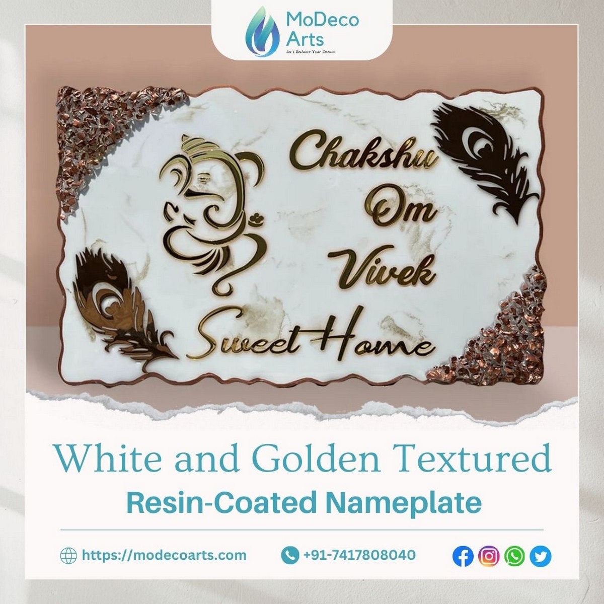 Textured Resin-Coated Nameplate