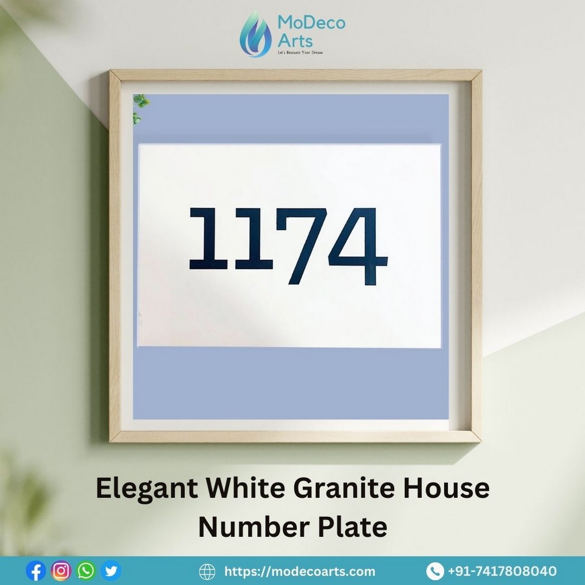 White Granite Number Plate