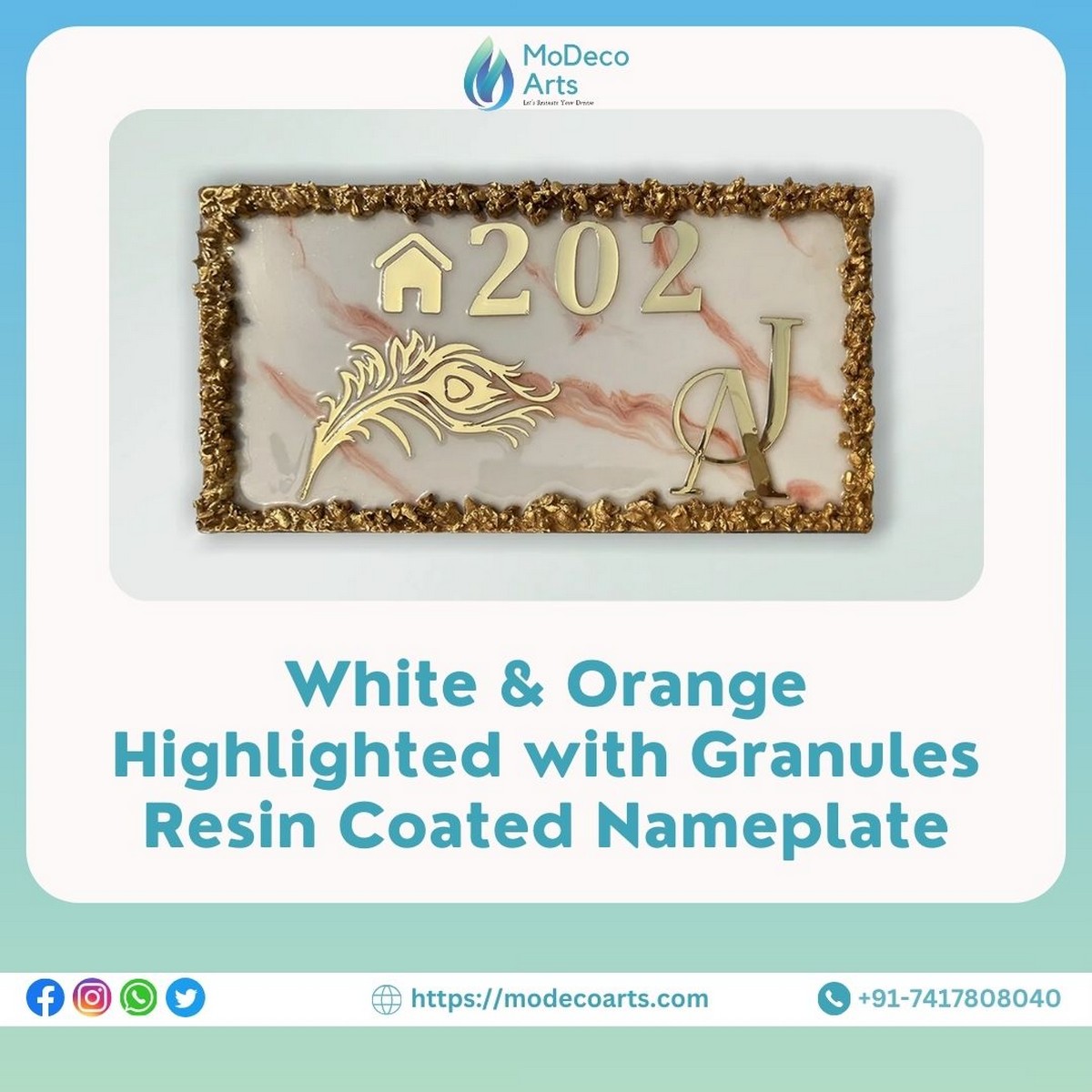 White & Orange nameplate