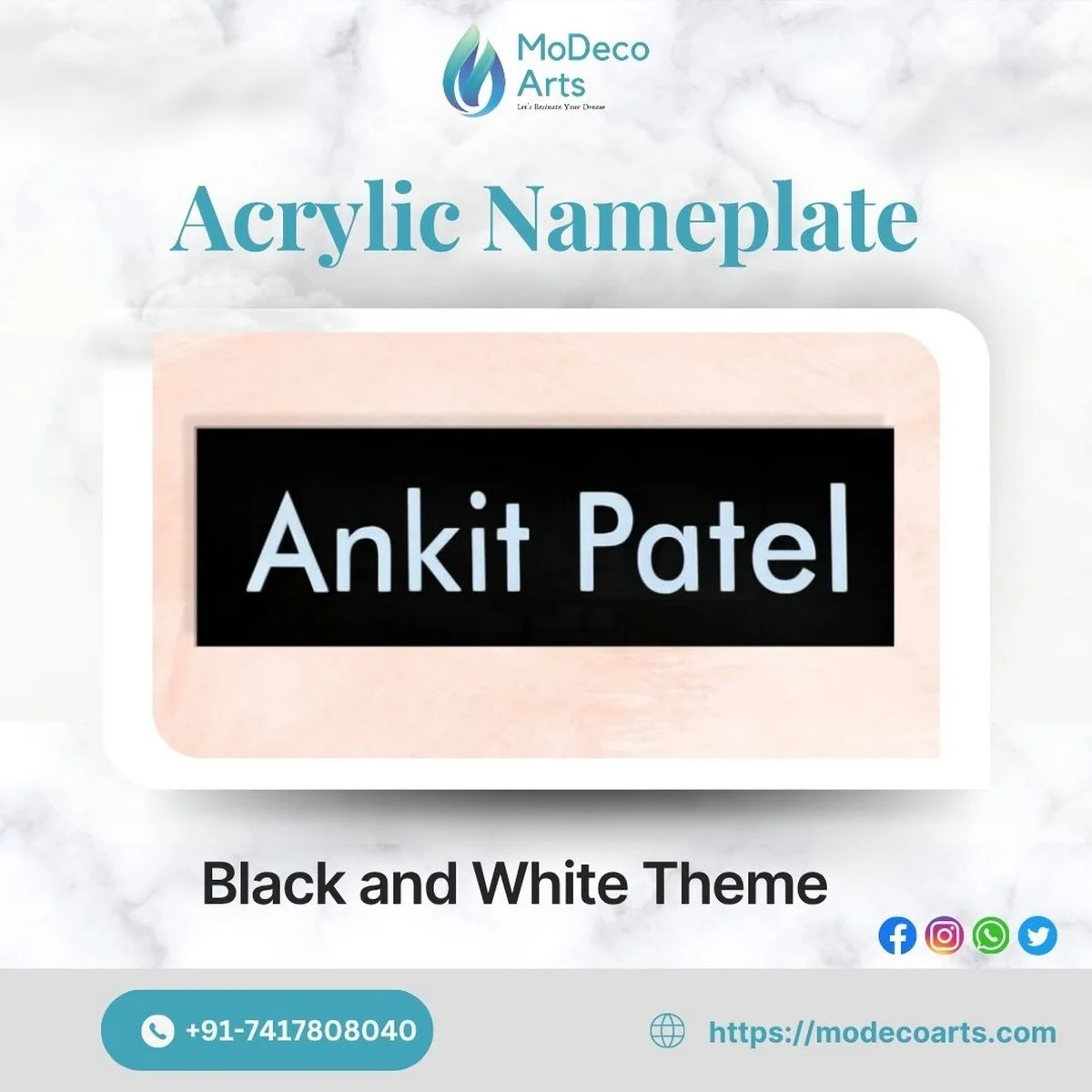 Theme Acrylic Name Plate