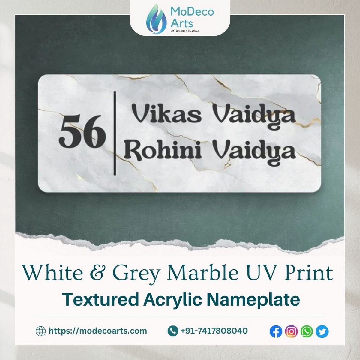 UV Print Acrylic Nameplate