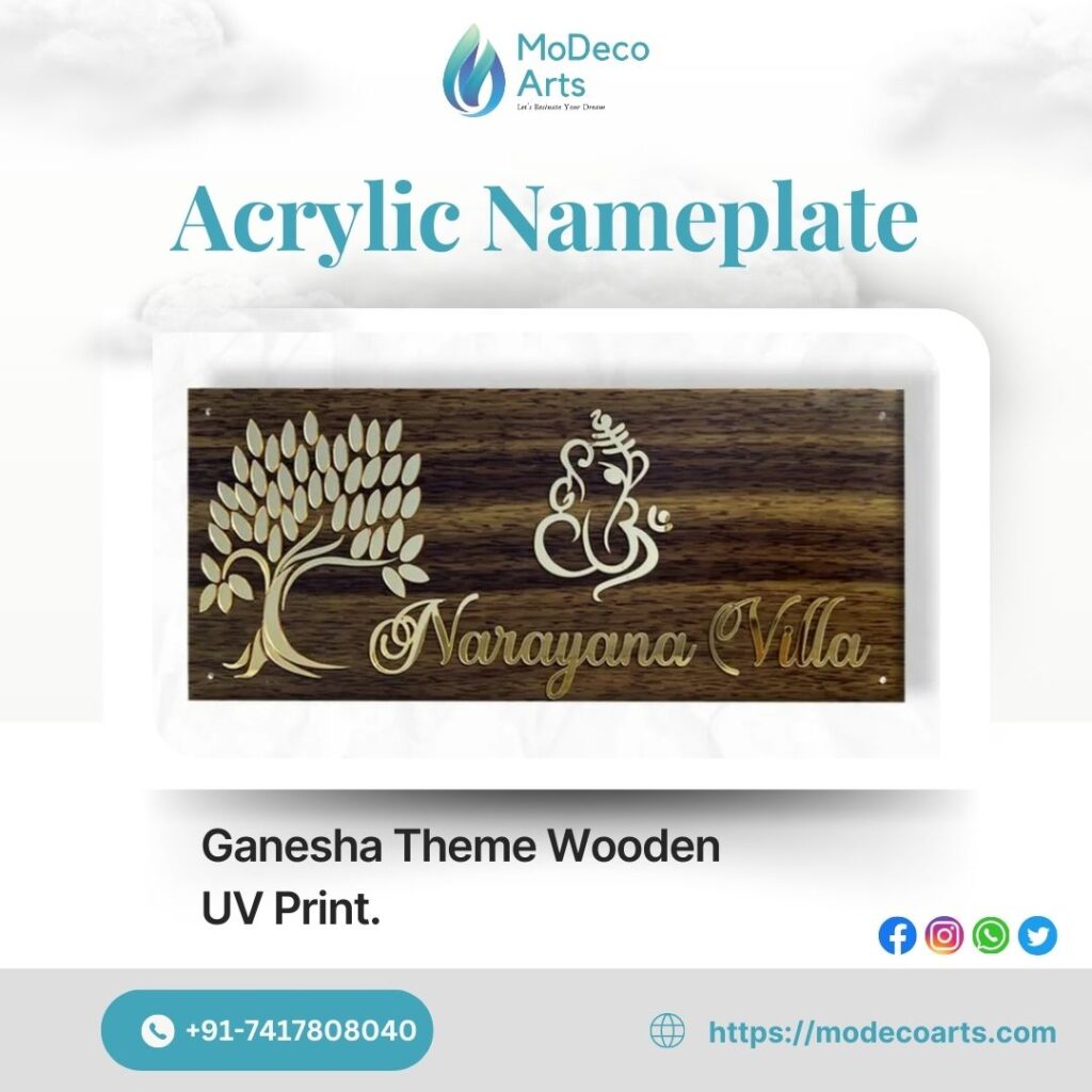 UV Print Acrylic Nameplate