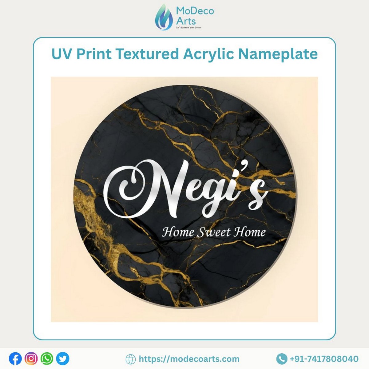 UV Print Acrylic Nameplate