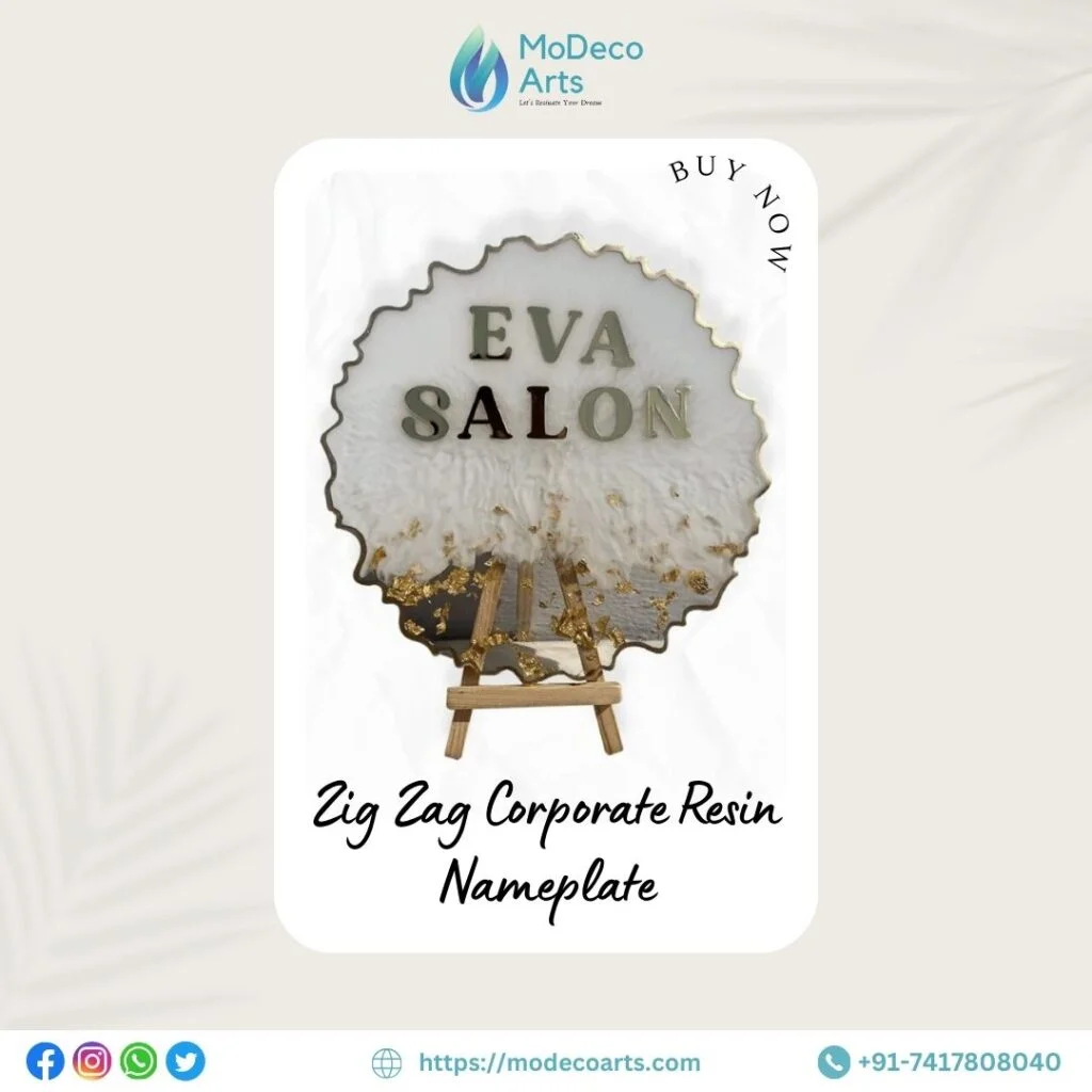 Zig Zag Resin Nameplate
