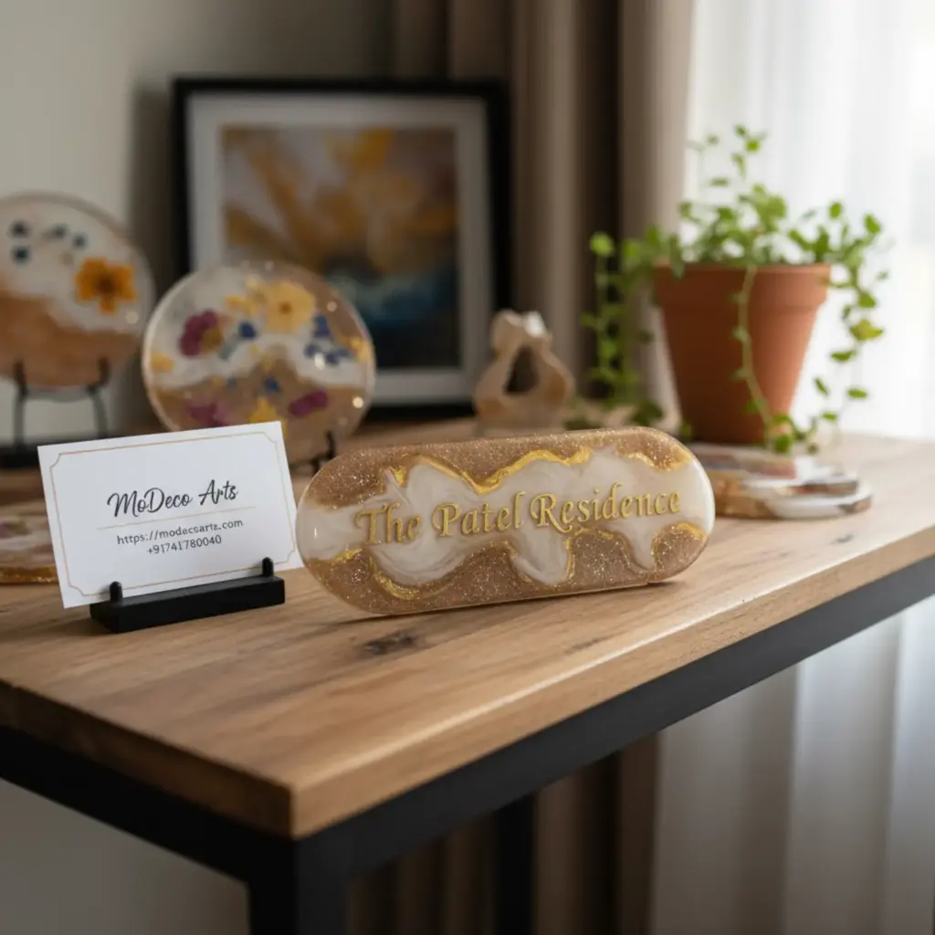 Resin Nameplate Customization by MoDeco Arts Personalized Premium Handmade Decor