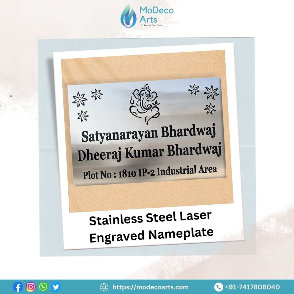 Stainless Steel Laser Nameplate