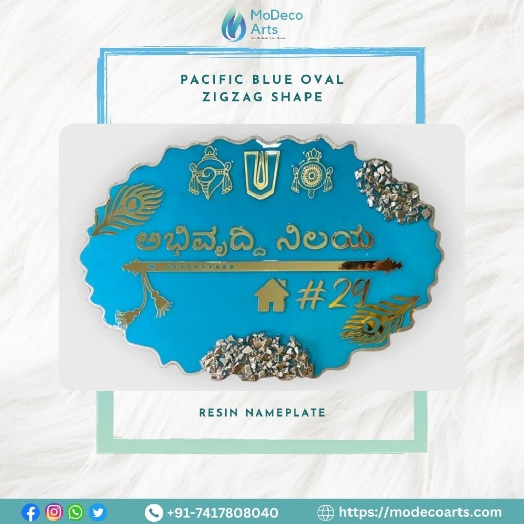 Zigzag Shape Resin Nameplate