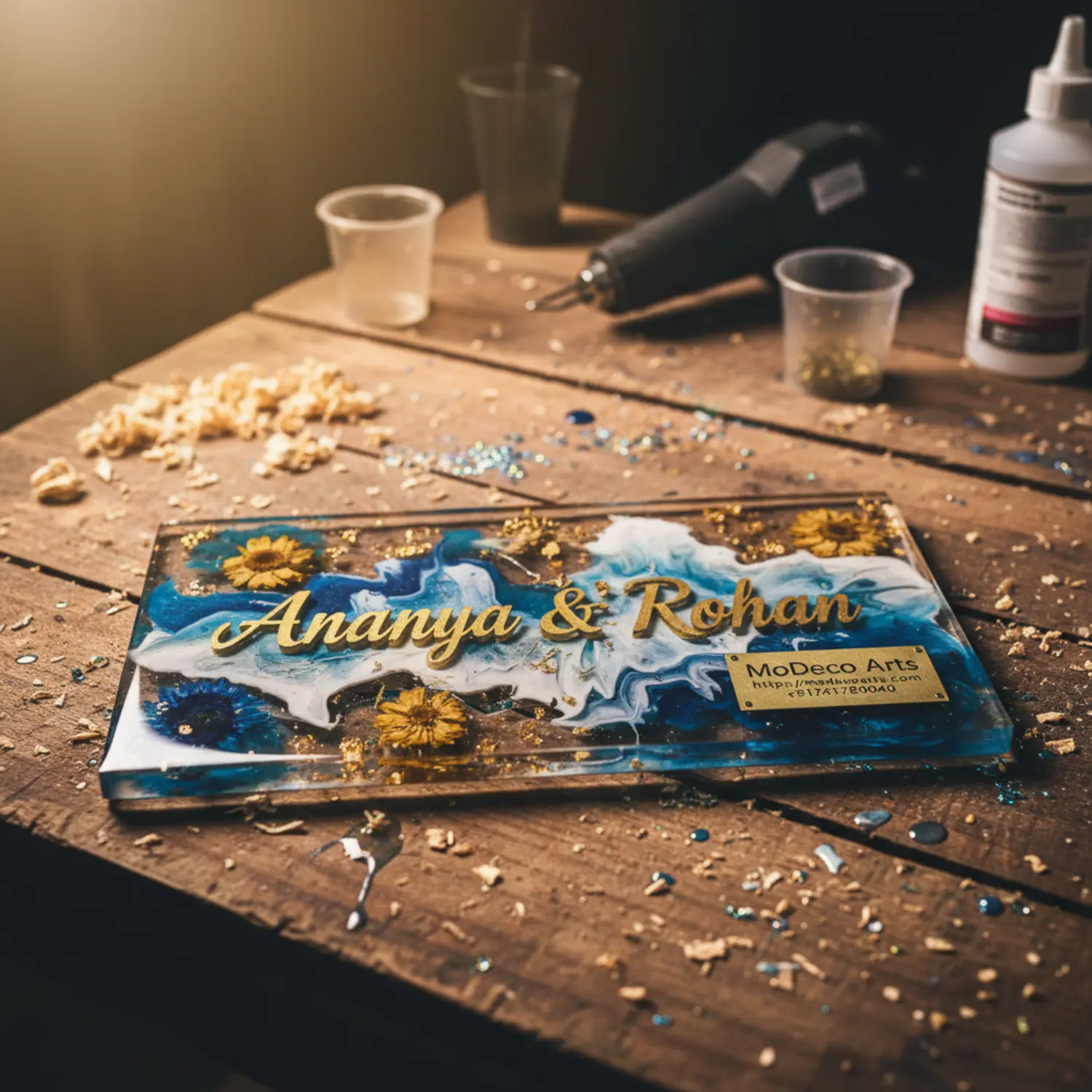 Custom Resin Name Board