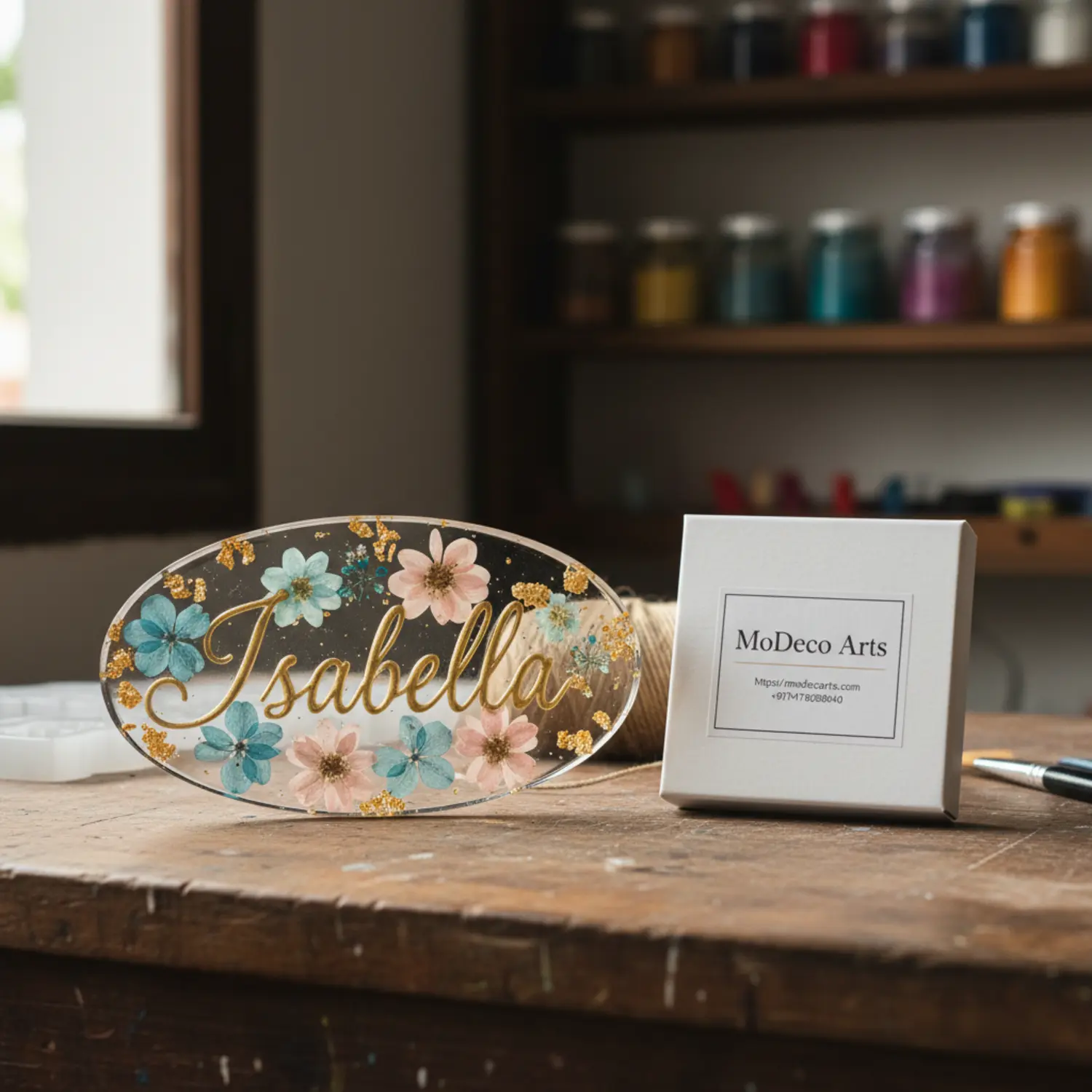 Handmade Resin Nameplate