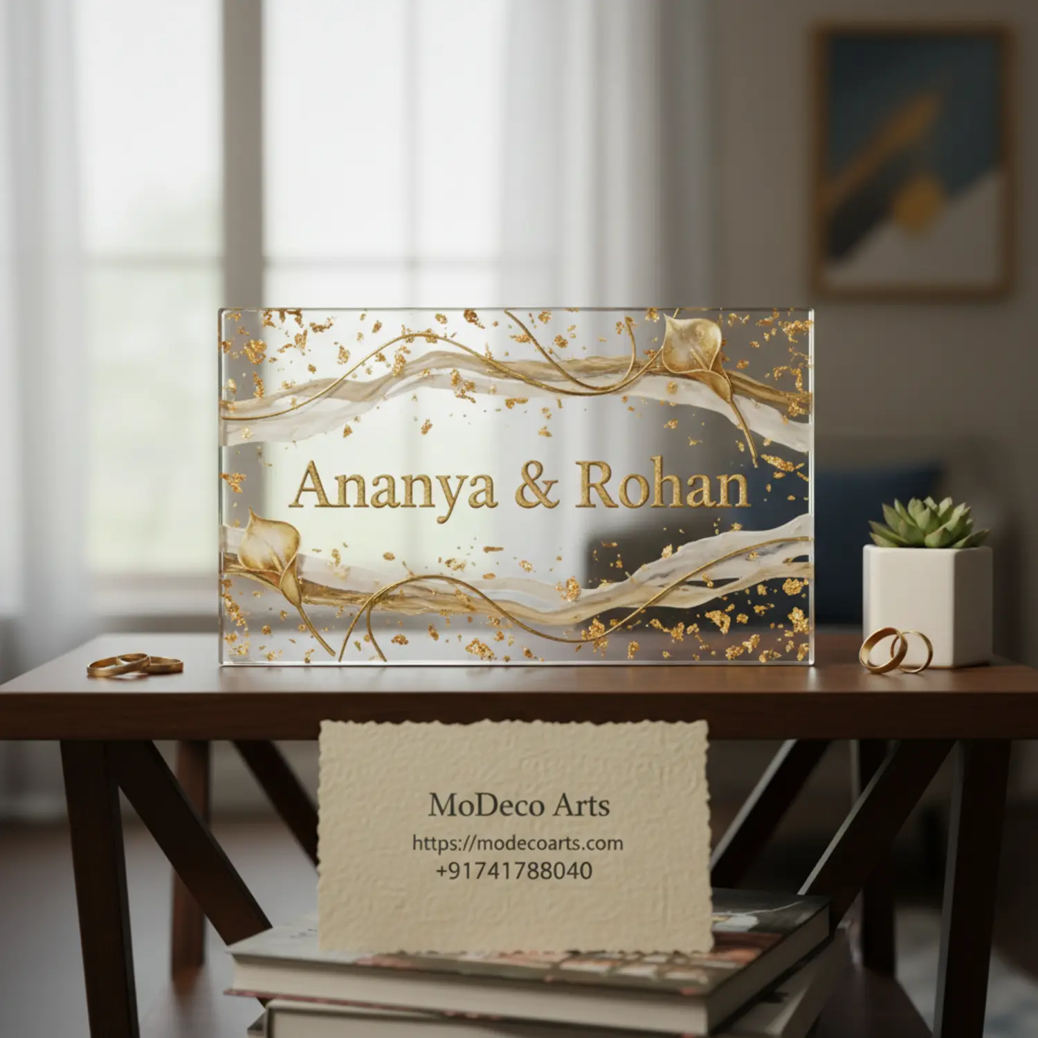 Resin Couple Nameplate