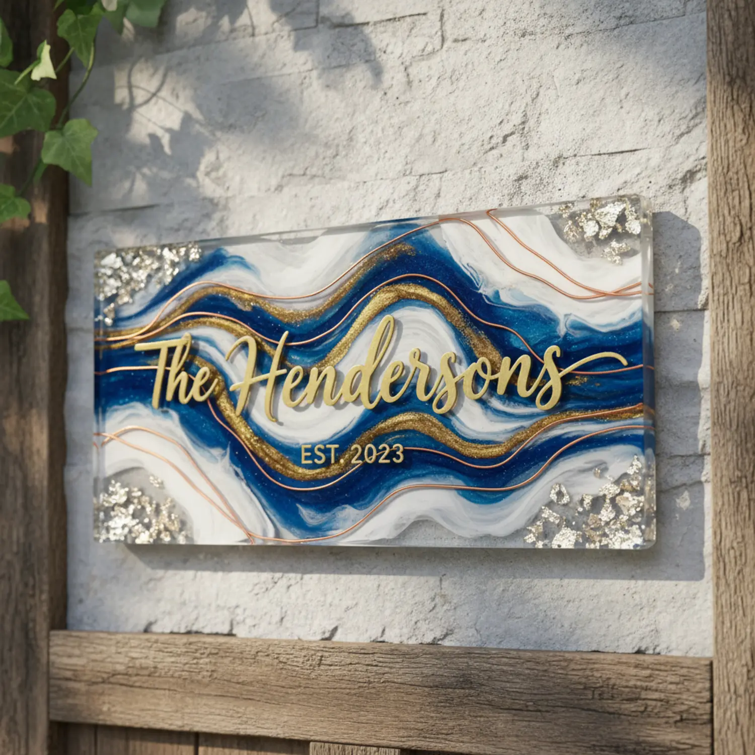 Resin Couple Nameplate