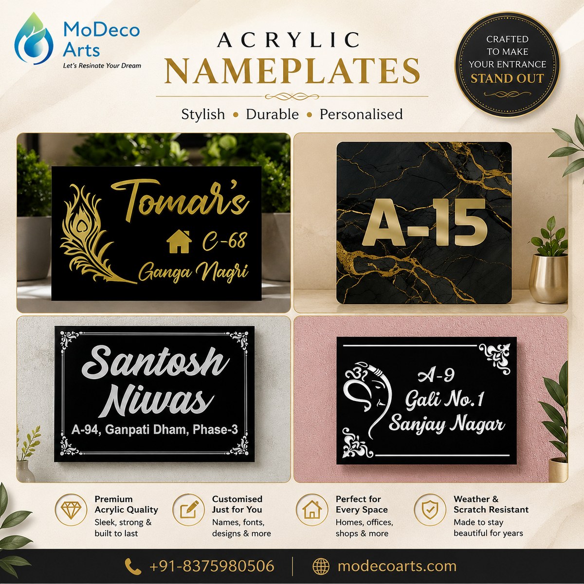 Acrylic Nameplates Modeco