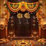 Beautiful Orange Resin Subh Labh Festive Décor