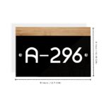 Black and Wooden Textured Acrylic House Number Plate 2