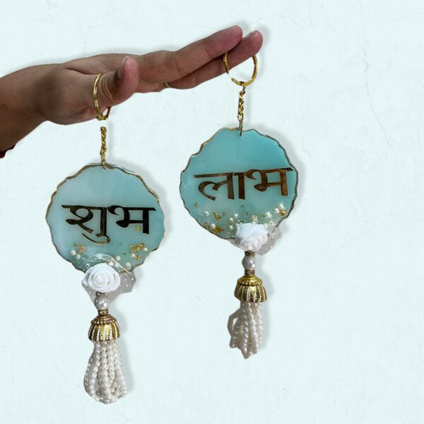 Festive Decor Subh Labh In Blue 3