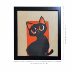Handmade Acrylic Painting On Canvas Cat 1