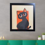 Handmade Acrylic Painting On Canvas Cat 2 2