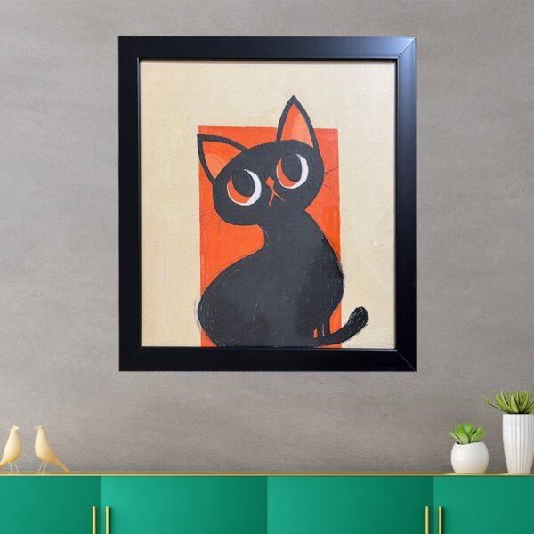 Handmade Acrylic Painting On Canvas Cat 2 2