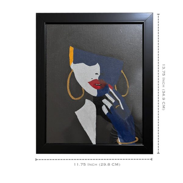 Handmade Acrylic Painting On Canvas Lady
