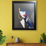Handmade Acrylic Painting On Canvas Lady 2