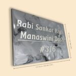 Metallic Grey and Black Theme Resin Coated Nameplate 3