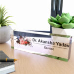 New 1 Acrylic Professional Desk Nameplate for Dentist Floral Print.jpg
