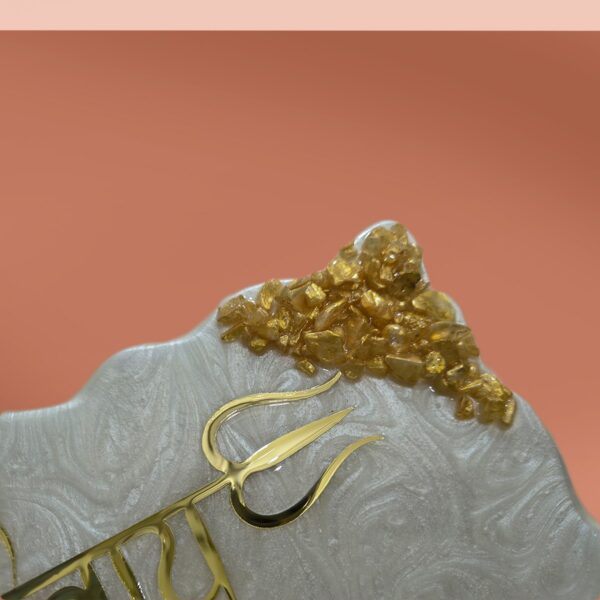 Om Namah Shivay Theme Resin Coated Pearl Nameplate 3