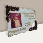 Rose Petal Decorated Resin Anniversary Gift 3