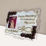 Rose Petal Decorated Resin Anniversary Gift 4