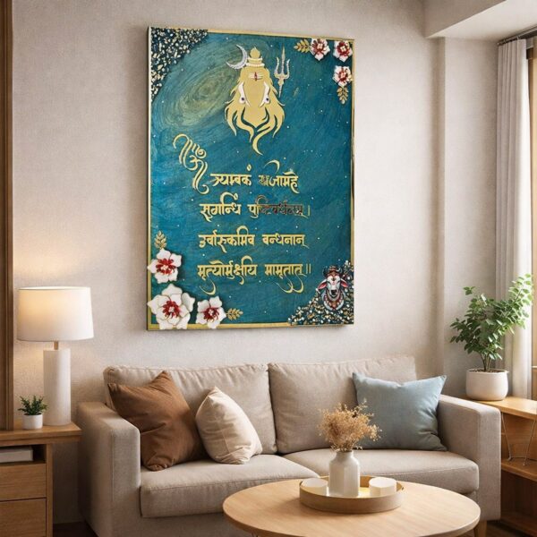 Shiv Ji Mahamritunjaya Galaxy Theme Resin Mantra 7