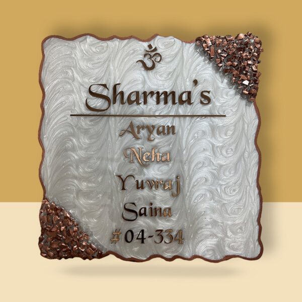Swirl Design Om Icon Resin Nameplate
