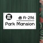 White Acrylic Park Mansion Nameplate