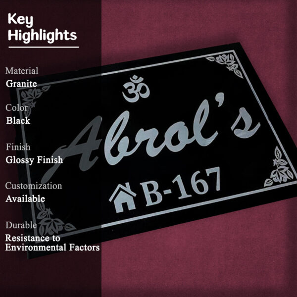 Abrol’s Granite Nameplate 2