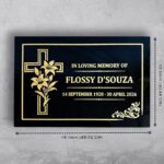 Black Memorial Granite Nameplate 2