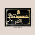 Ganesha Black Granite Lazer Engraved House Name Plate 2