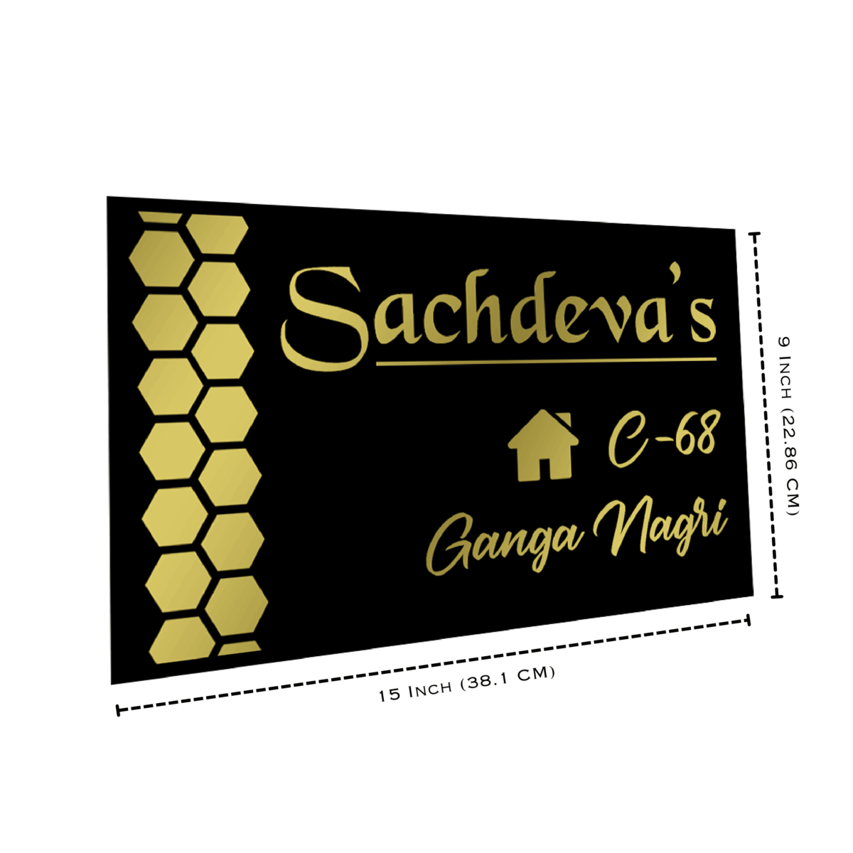 Acrylic nameplate Premium nameplate Black nameplate Durable nameplate Waterproof nameplate Trendy nameplate Decorative nameplate House Nameplate
