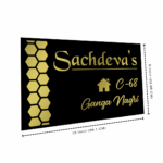 Acrylic nameplate Premium nameplate Black nameplate Durable nameplate Waterproof nameplate Trendy nameplate Decorative nameplate House Nameplate
