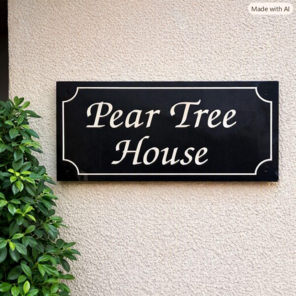 Pear Tree House Nameplate