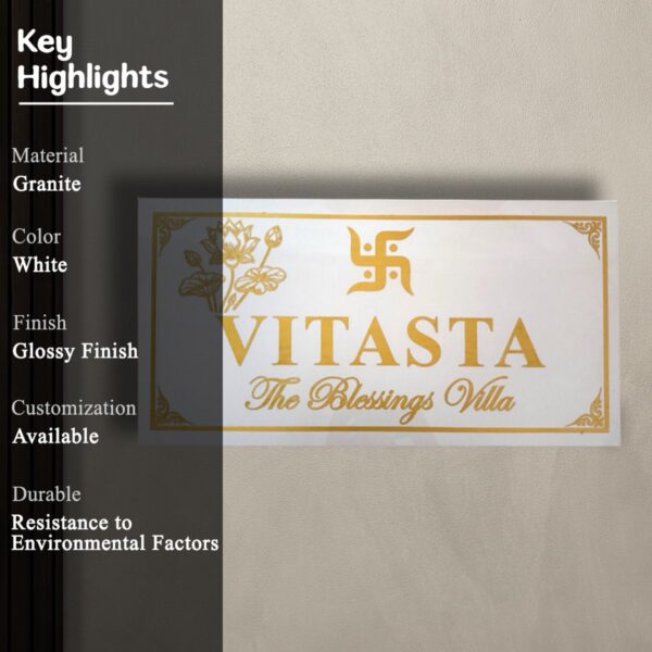Villa Granite Nameplate 4