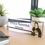⚖️ Acrylic Desk Nameplate for Advocates