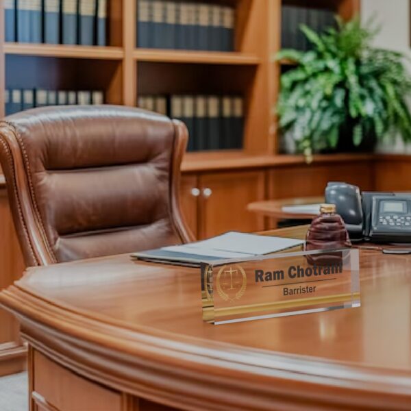 ⚖️ Acrylic Desk Nameplate for Barrister 1