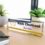 ⚖️ Acrylic Desk Nameplate for Barrister