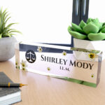 ⚖️ Acrylic Desk Nameplate for LL.M