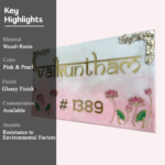 ✨ Pichwai Theme Designed Vaikuntham Resin Nameplate 2