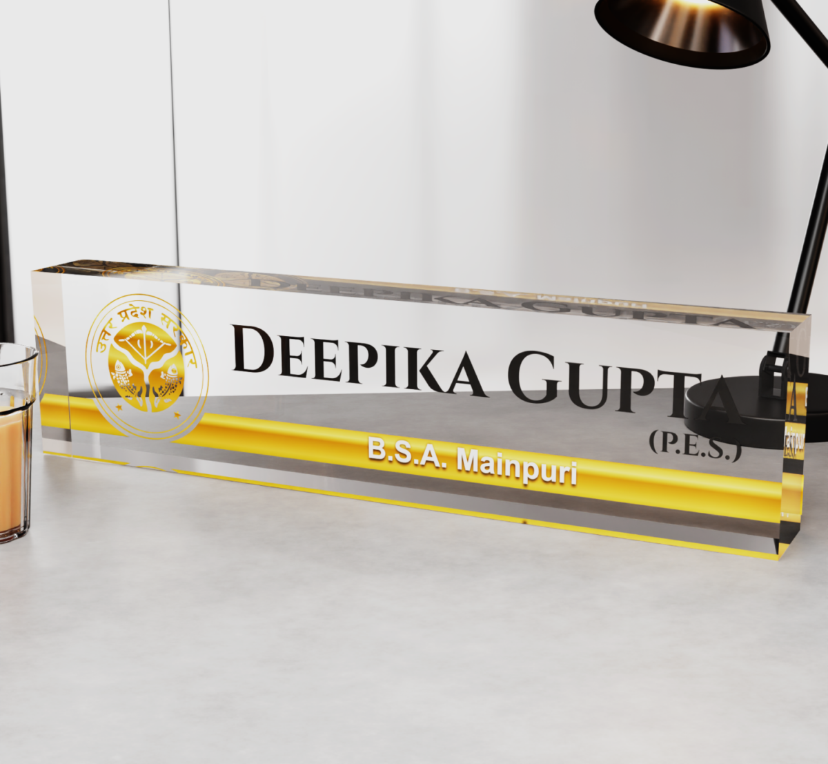 Acrylic Numberplate Acrylic Desk Nameplate Desk Nameplate Professional Nameplate Government official Desk Nameplate