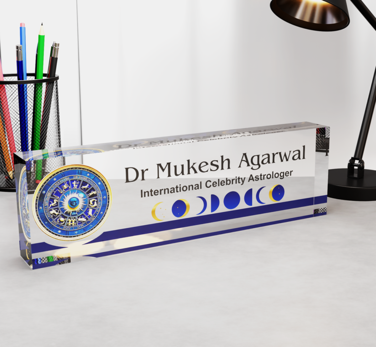 Acrylic Desk Nameplate for Astrologer 2
